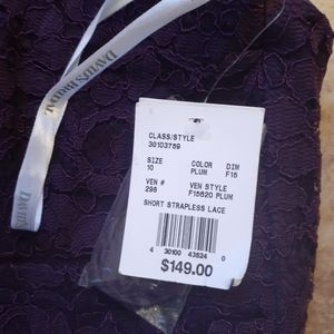 Plum david bridal dress